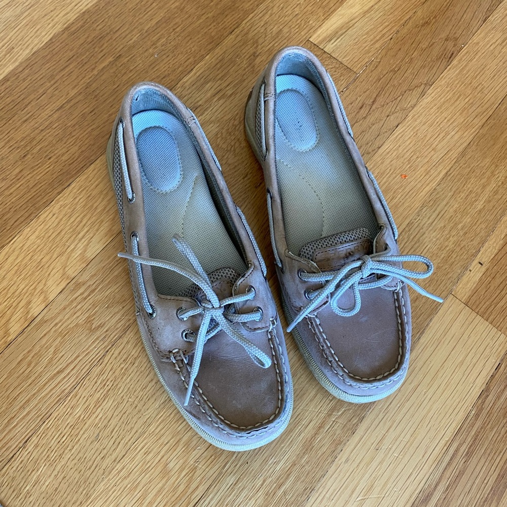 Sperry Top-Sider Leather Boat Shoes Women’s Size 8 Brown Lace Up Loafers